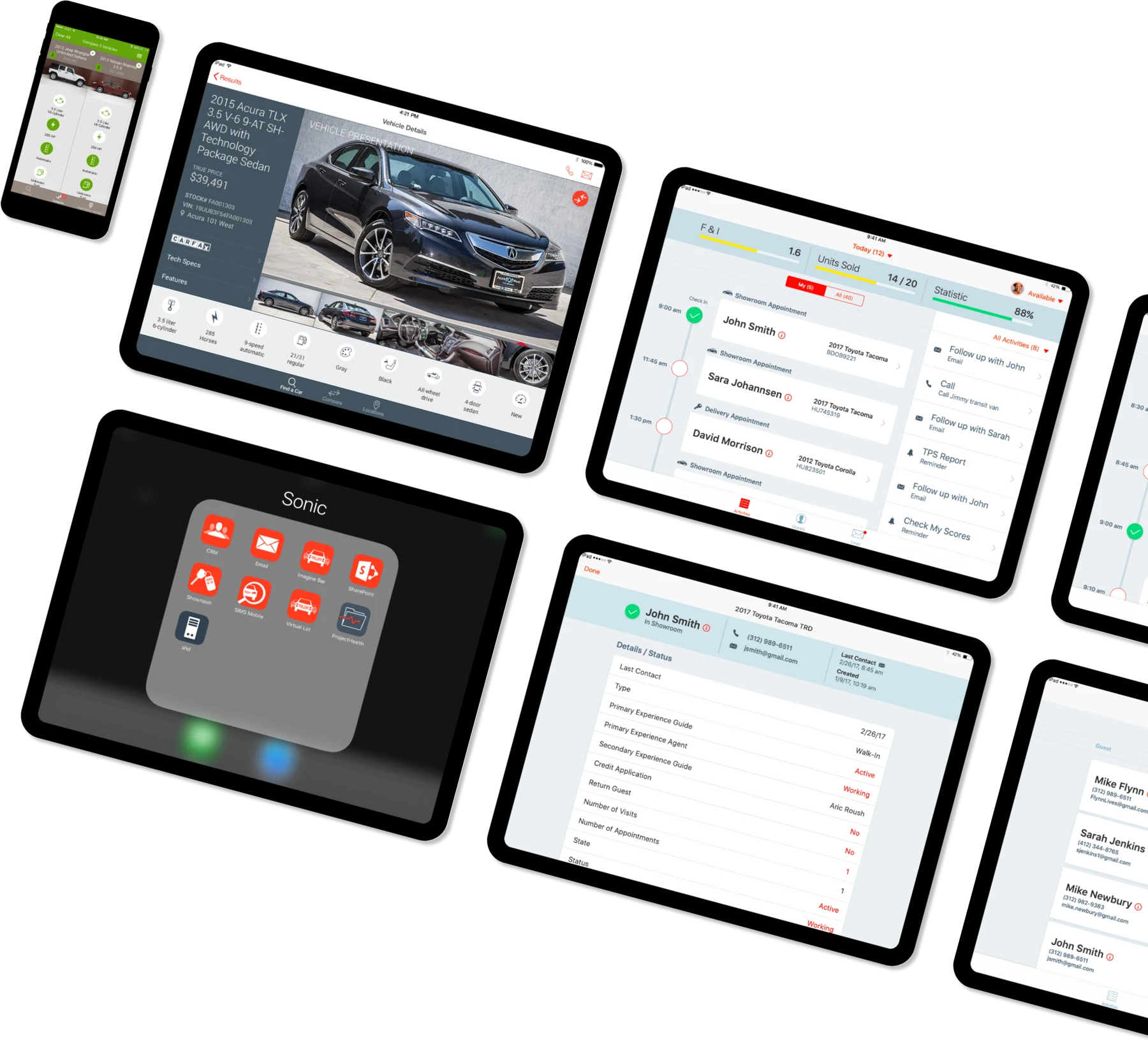 National automotive retailer sales app suite